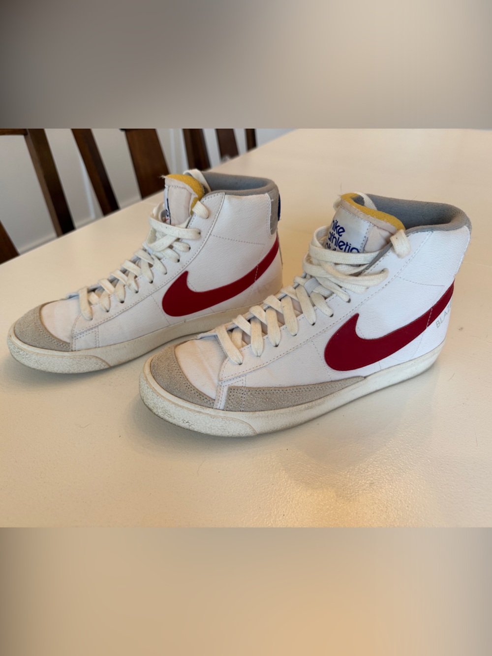 Nike Blazer Mid '77 White Phantom Gym Red 2022 High Top Sneakers Size 8.5